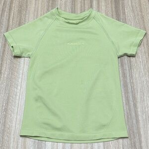 YoungLA Seamless Curve Compression Tee in Lime Green color Size X-Small W446
